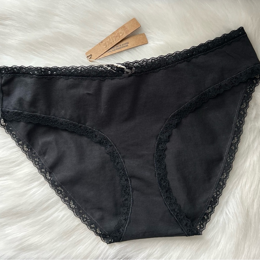 SKIMS Lightweight Cotton Lace Trim Brief XL BR-BRF-5963